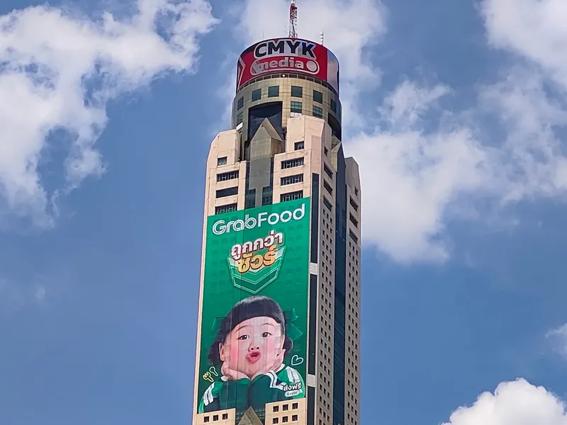 Grab Food Building Wrap by CMYK MEDIA